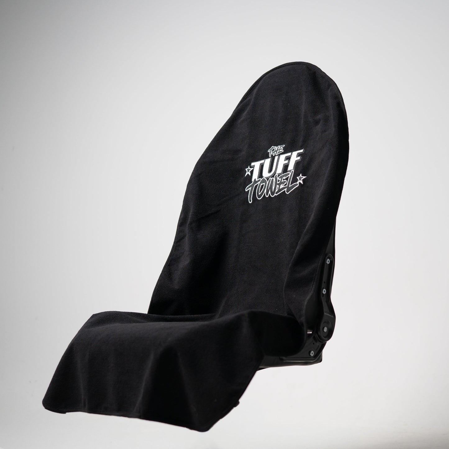 Black waterproof towel seat cover for car protection – The Tuff Towel on bucket seat