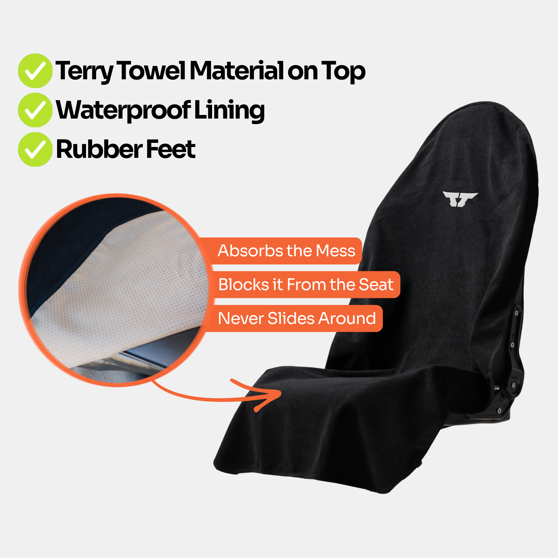 Waterproof Car Towel Seat Cover - The Tuff Towel